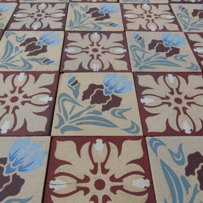 3 field tile, 10.75m2, antique Paray le Monial ceramic – 1903