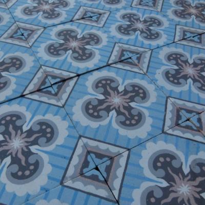 10m2 art nouveau floor with a flowing triple border