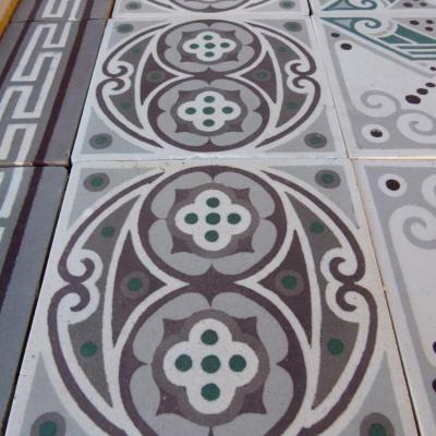 A 17.4m2 early art deco Rebaix ceramic floor c.1918-1920 