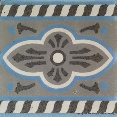 9.4m2 art nouveau Belgian ceramic floor - pre 1912