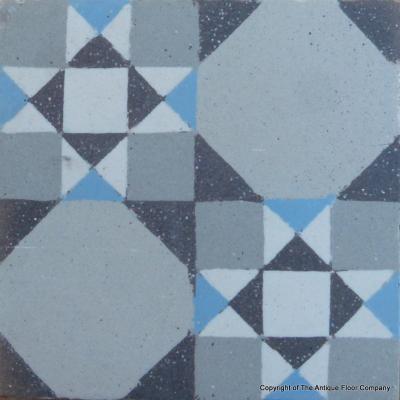 A small 6m2 / 65 sq ft antique Belgian ceramic