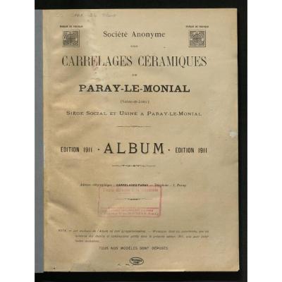 Large run of antique Paray le Monial ceramic borders 1911