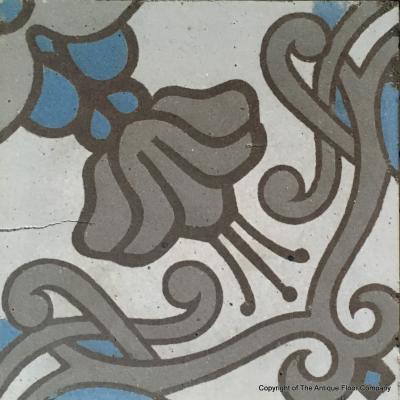 To 2.25m2 art nouveau Belgian ceramic floor - pre 1912