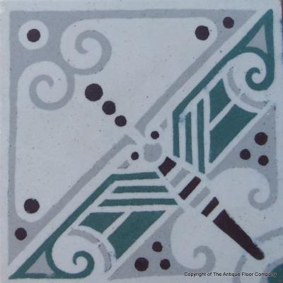 A 17.4m2 early art deco Rebaix ceramic floor c.1918-1920 