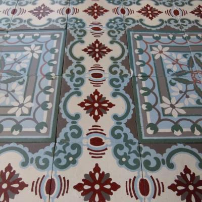 Ornate antique Societe Amay period ceramic - 10.75m2