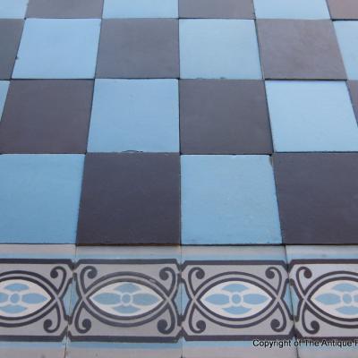 18m2 to 21.25m2  antique Boch Freres damier tiles