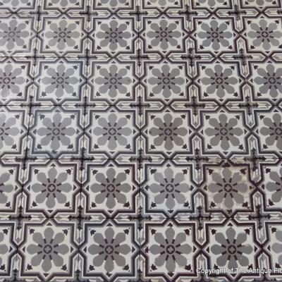 8m2 to 10m2 antique ceramic floor with beautiful patina c.1870