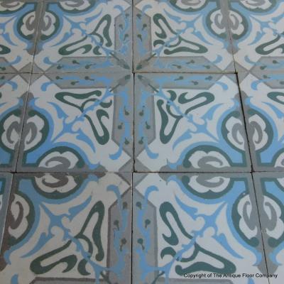 Impressive 10.75m2 / 117 sq. ft Belgian Art Nouveau floor