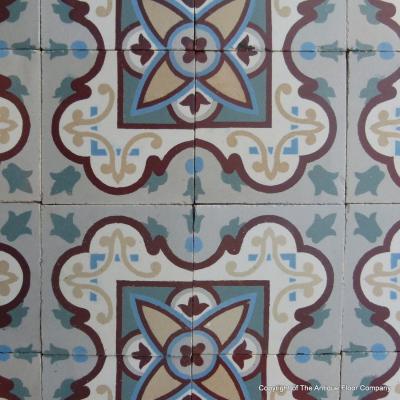 Small 5.8m2 antique Belgian ceramic floor