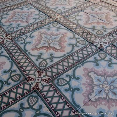 Stunning 19m2 to 20m2 Belgian ceramic art nouveau floor