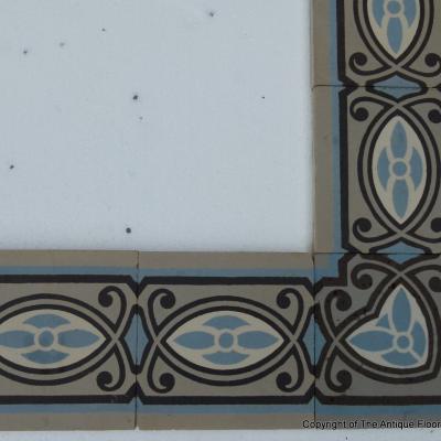 A quality Maubeuge ceramic encaustic border tile