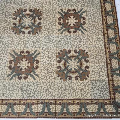 Superbly detailed 17m2 French mosaic themed ceramic floor