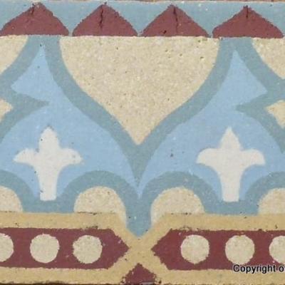 A 13.5m2/145 sq ft. antique French ceramic using two field tiles