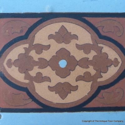 c.13.75m2 - Exquisite Boch Freres antique ceramic floor c.1890-1900