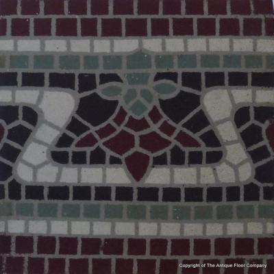 A unique period mosaic themed ceramic with double borders