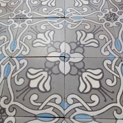 A beautiful 22m2 art nouveau ceramic floor 