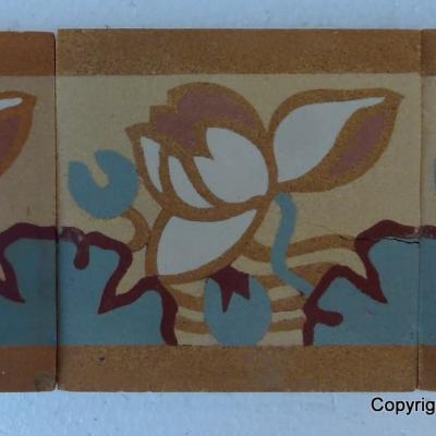 50 Boch Freres border tiles - c.1900-1908