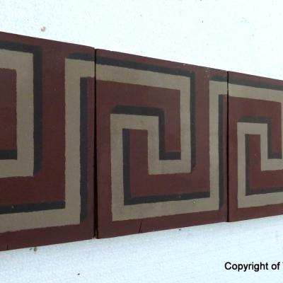 115 handmade ceramic Boch Freres border tiles c.1908