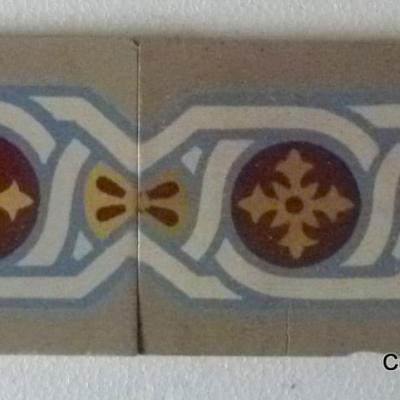 13.5 linear metres of antique Belgian ceramic borders