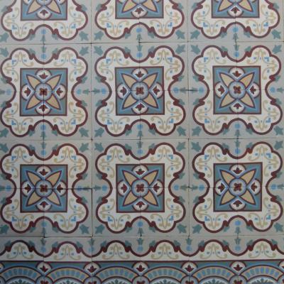 Small 5.8m2 antique Belgian ceramic floor