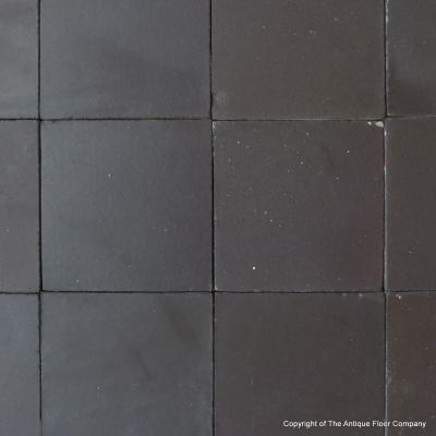 3m2 plain chocolate coloured Boch Freres ceramics