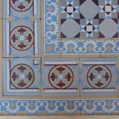 A small 6m2 / 65 sq ft antique Belgian ceramic