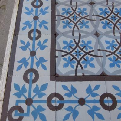 A c.14m2 / 150 sq ft. antique Belgian ceramic 1879-1912