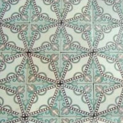 0.7m2 antique ceramic art nouveau field tiles