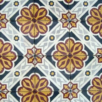 1m2 of antique carreaux de ciments tiles