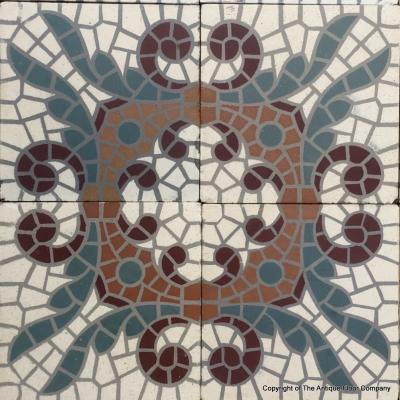 Superbly detailed 17m2 French mosaic themed ceramic floor