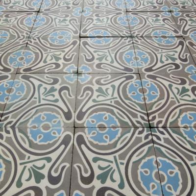 2.7m2 to 4.7m2 of Belgian Art Nouveau ceramic tiles