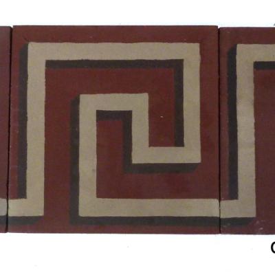 115 handmade ceramic Boch Freres border tiles c.1908