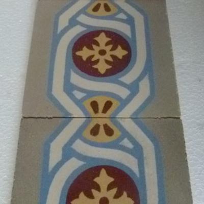 13.5 linear metres of antique Belgian ceramic borders
