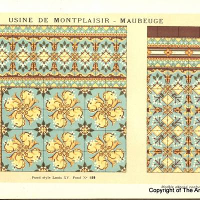 14.5m2  stunningly detailed early 20th century French ceramic floor