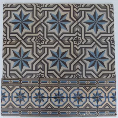 Small 2.7m2 antique St. Ghislain Belgian ceramic 