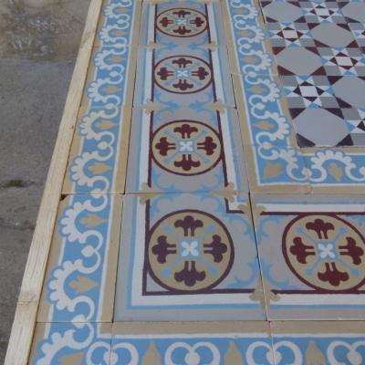 A small 6m2 / 65 sq ft antique Belgian ceramic