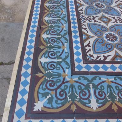 Triple border St Ghislain ceramic dated 1895 - 16m2 / 172 sq ft.