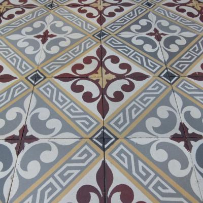 4m2 antique French ceramic floor c.1915-1920