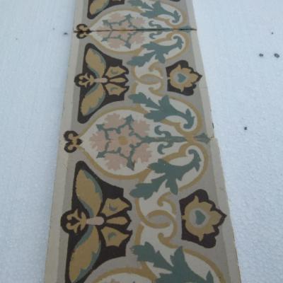 Beautiful run of antique ceramic art nouveau borders