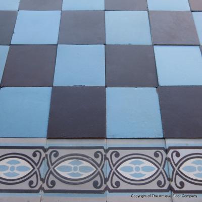18m2 to 21.25m2  antique Boch Freres damier tiles