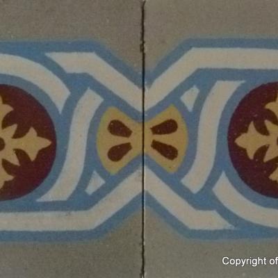 13.5 linear metres of antique Belgian ceramic borders