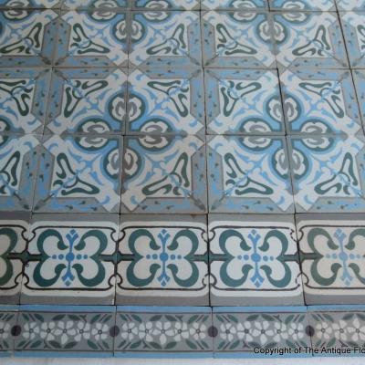 Impressive 10.75m2 / 117 sq. ft Belgian Art Nouveau floor