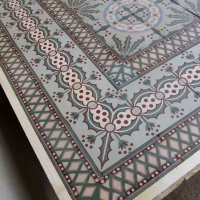 A 7.5m2+ antique Societe Amay triple border ceramic