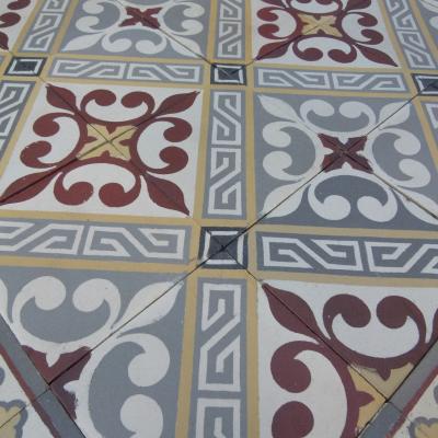 4m2 antique French ceramic floor c.1915-1920