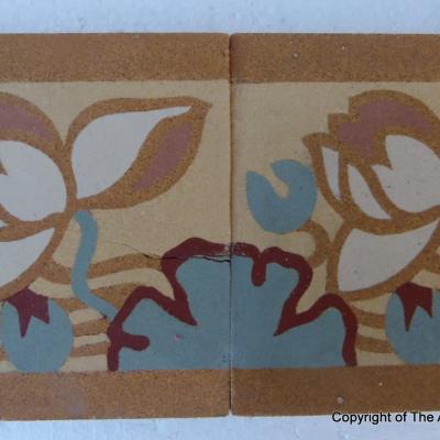 50 Boch Freres border tiles - c.1900-1908