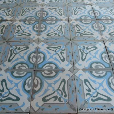 Impressive 10.75m2 / 117 sq. ft Belgian Art Nouveau floor