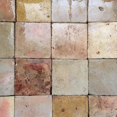 8m2+ of antique French terracotta tiles - beautiful tones