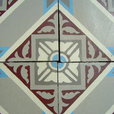 A French Winckelmans ceramic floor with same size borders