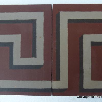 115 handmade ceramic Boch Freres border tiles c.1908