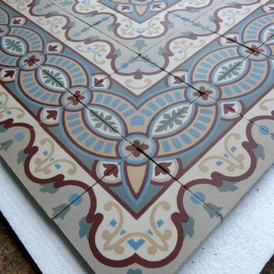 Small 5.8m2 antique Belgian ceramic floor